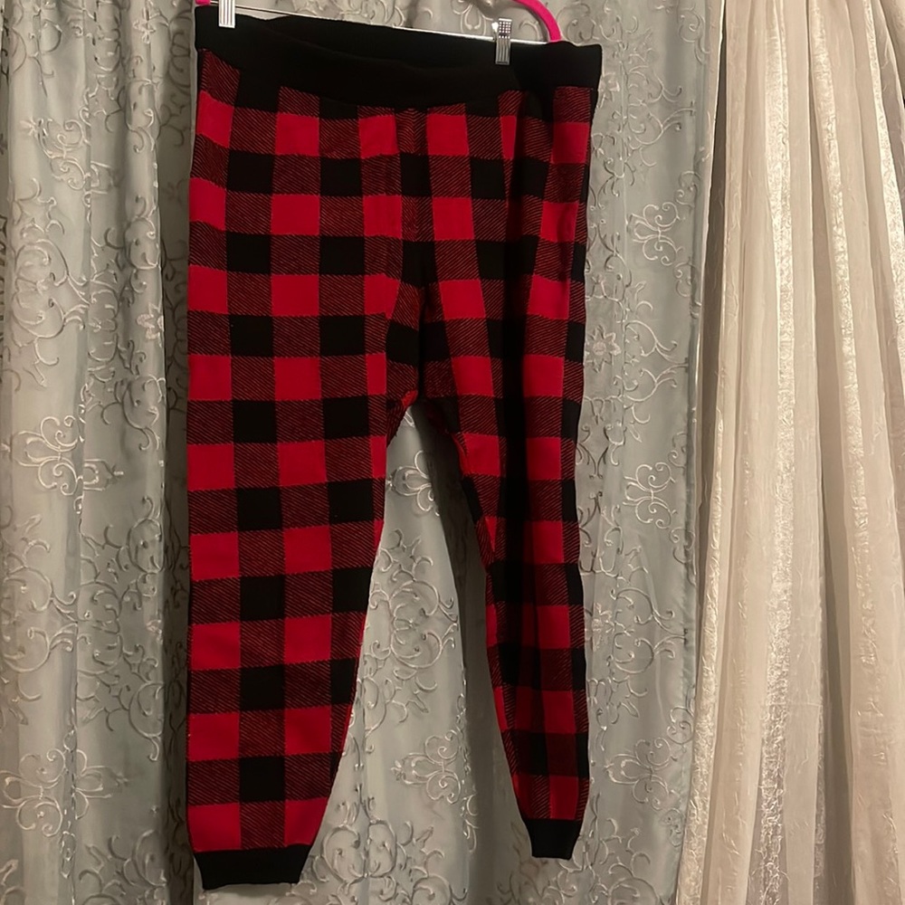 Torrid buffalo plaid double knit sweater leggings